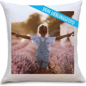 Owlbook Personalised Photo Cushion 40 x 40 cm Gift for Men and Women