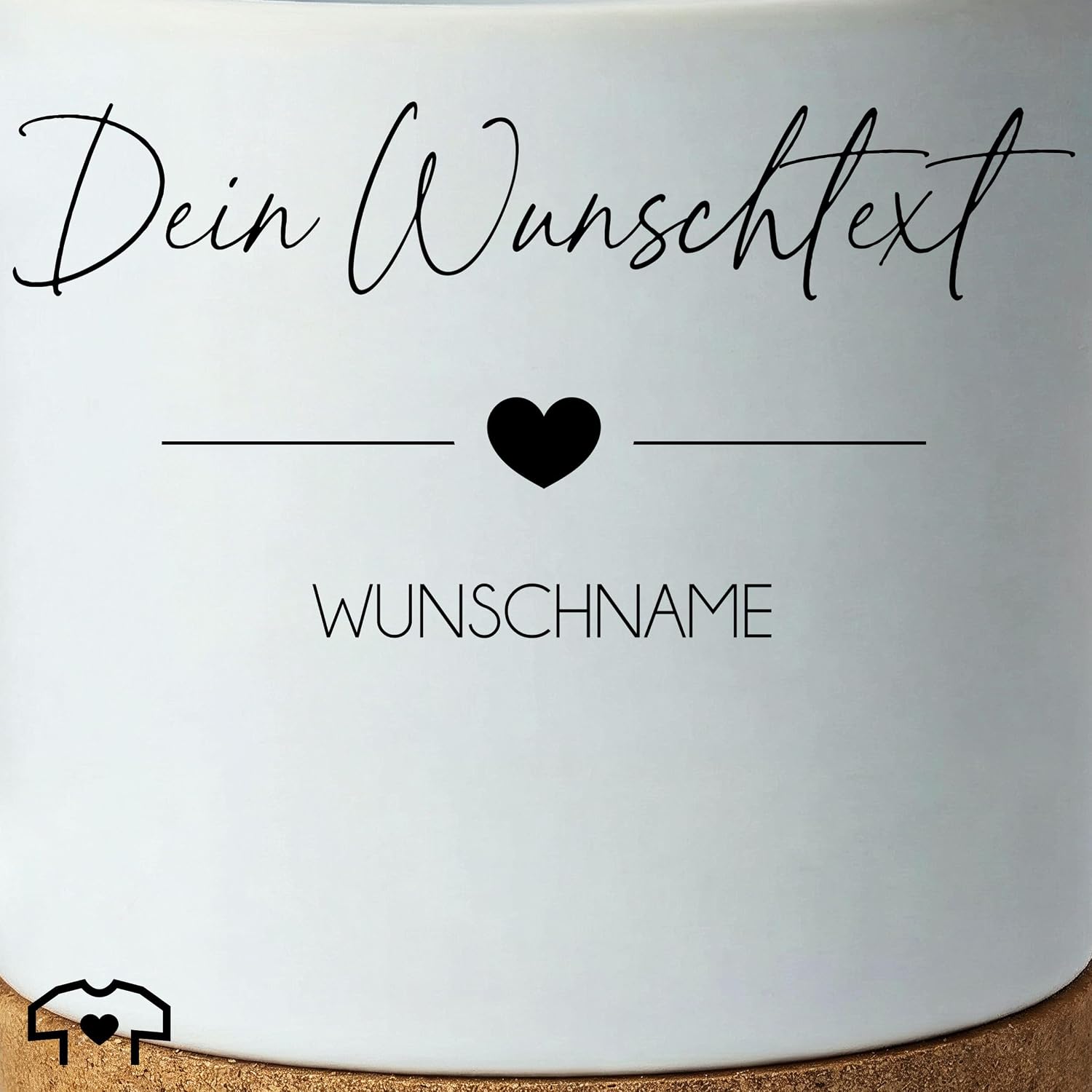 Mug Coaster Cork – Name of Your Choice – Design Yourself Personalised Gifts Girlfriend Sister Mum – 330 ml – Matt White – Printed with Your Text Personalised – Bild 2