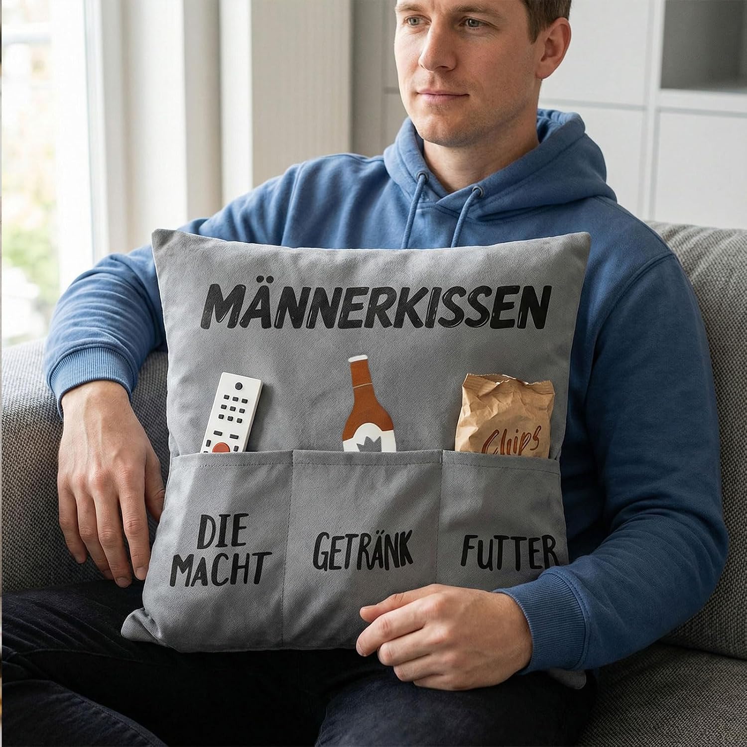 Men's Cushion with Pockets, Gifts 45 x 45 cm, Gifts for Men – Bild 7