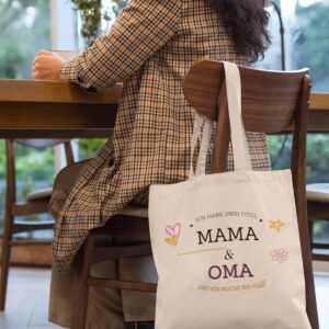 Cotton Fabric Bag - Gift Mum - Gift - Ich habe zwei Title: Mama & Oma und ich rocke sie beide - Geschnek für Frauen