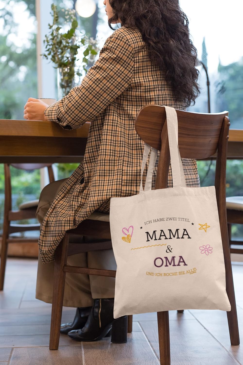 Cotton Fabric Bag - Gift Mum - Gift - Ich habe zwei Title: Mama & Oma und ich rocke sie beide - Geschnek für Frauen