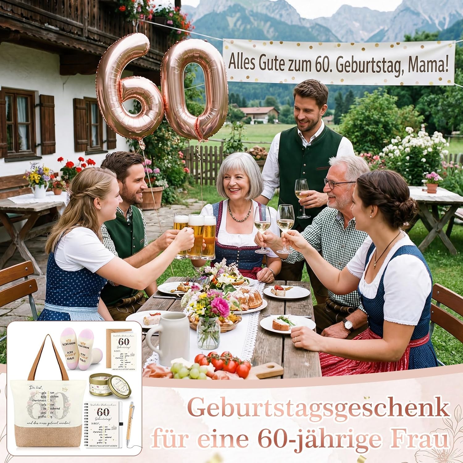 Hestya 60th Birthday Gift for Women with Shopping Bag & Accessories – Bild 5