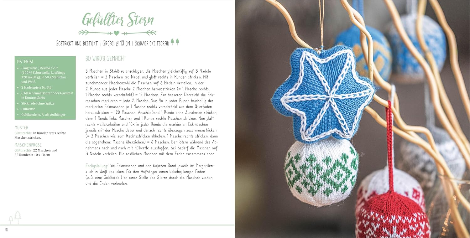 Alles für Weihnachten stricken & häkeln. Deko für dein festliches Zuhause. Weihnachtskugeln, Windlichter, Kissen & Co. ganz einfach individuell gestalten. Für das eigene Zuhause oder zum Verschenken. – Bild 2