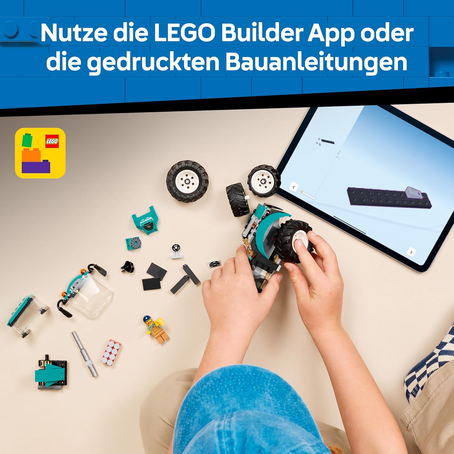 LEGO City Tractor, Toy Farm Vehicle, Model Building, with Farmer Mini Figure, Birthday Gift for Boys Aged 6 Years and Over and Technology Fans, 60498 – Bild 6