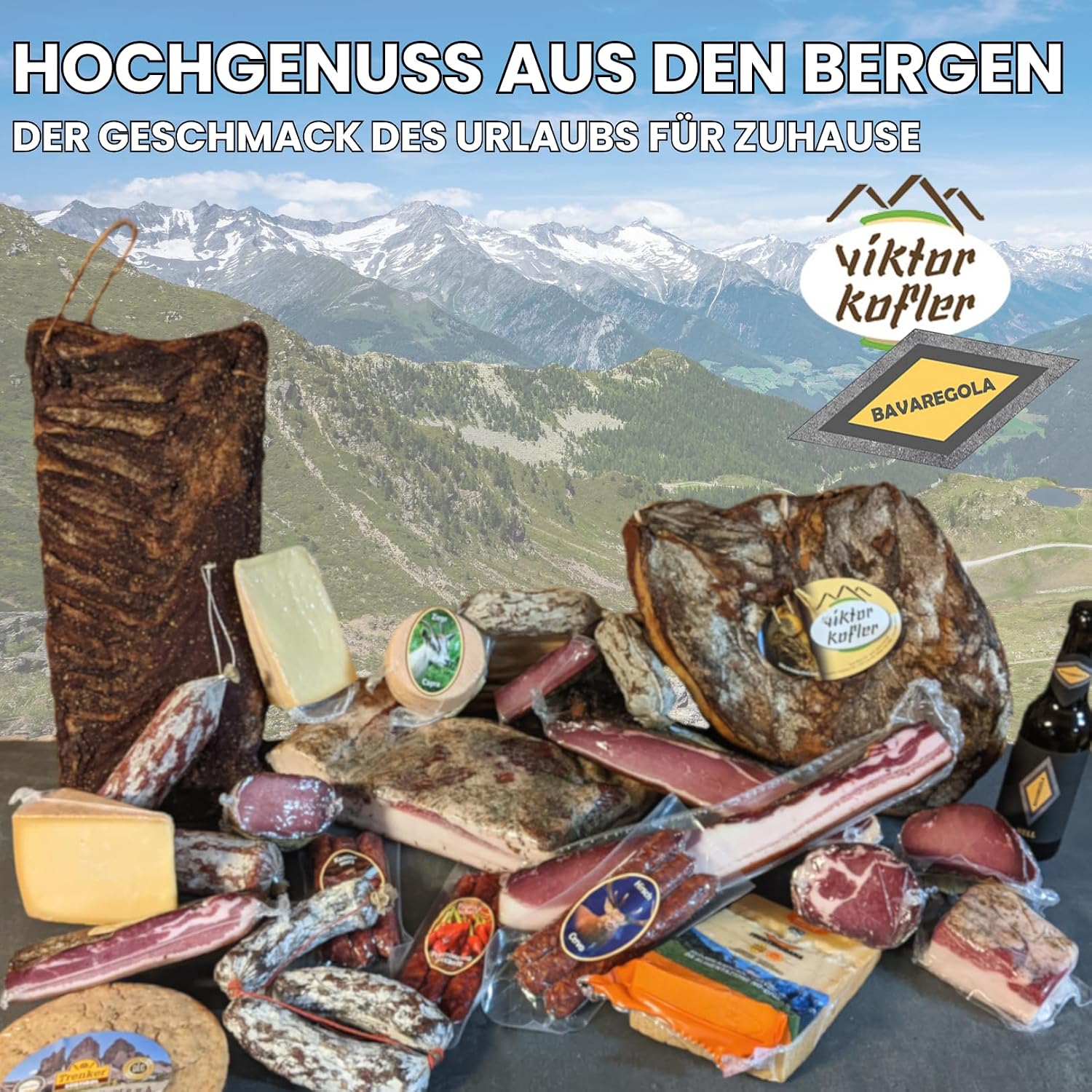 BAVAREGOLA South Tyrolean Specialities Gourmet Package - 7 Delights in One Set - South Tyrolean Bacon, Cheese, Salami, Pancetta & Ham – Bild 5