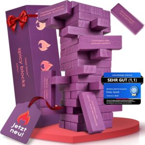 Spicy Blocks Love Tower, Games for Couples for Two | Date Night | Couple