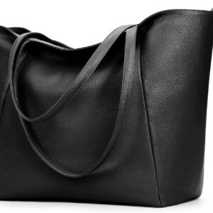 KALIDI Handbag Women’s Shopper Bag Tote Bag PU Leather Large Shoulder Bag with Zip for Work, Shopping, School