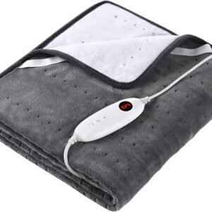 TLGREEN Electric Thermal Underbed Coral Fleece 150 x 80 cm Grey