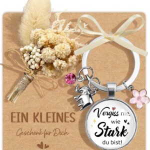 Gifts for Women, Best Friend, Birthday Gift for Women, Keyring Courage Get Well Gifts, Small Gifts for Wife, Girlfriend, Mum, Sister, Colleague