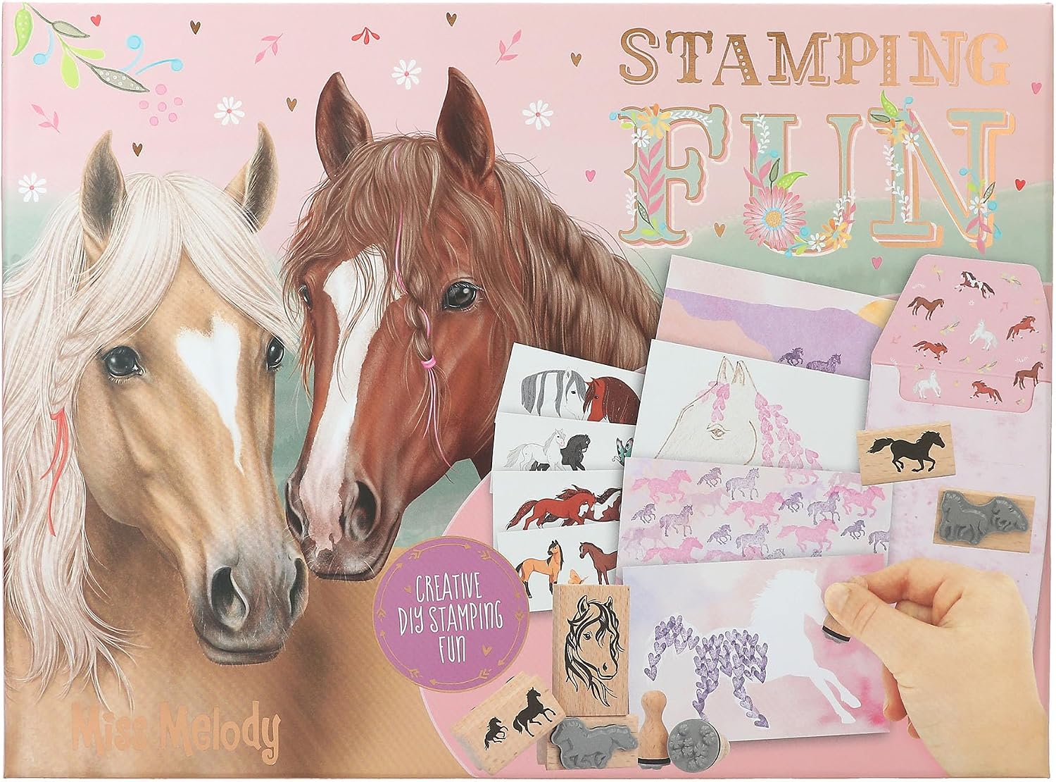 Depesche Miss Melody Stamping Fun 12128 Creative Set for Designing Cards and Letters Including Paper, Envelopes, Stamps, Stickers and Much More