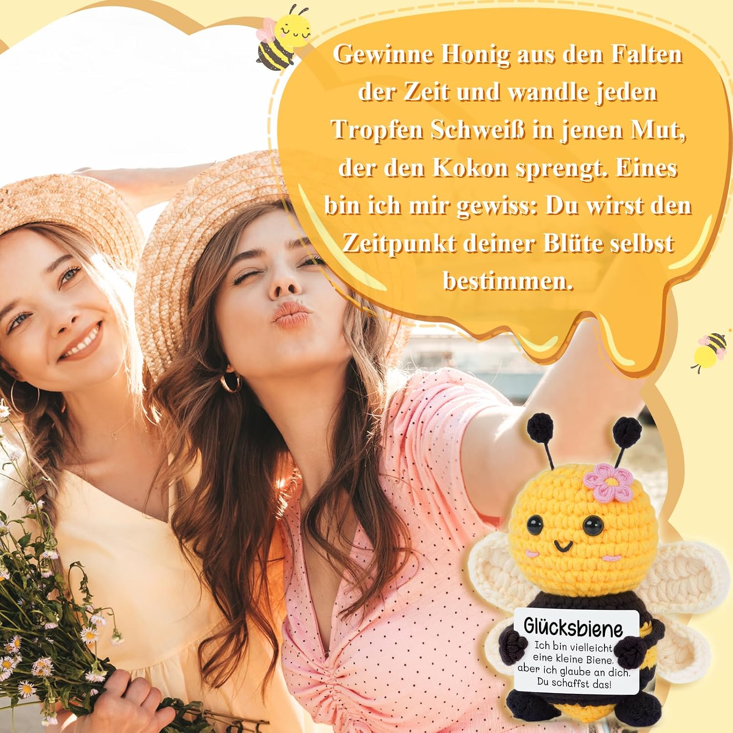 Gleevara Pocket Hug Positive Bee Lucky Charm Test – Bild 2