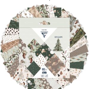 Clairefontaine 95638C 60 Sheets Origami Paper 15 x 15 cm 70 g Christmas Cosy