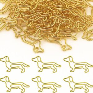 Dachshund Paper Clips Set of 50 - Dachshund Merch, Golden Dachshund Clips as Dachshund Gift, Cute Dachshund Decoration for Office, Office Accessories for Dogs Lovers
