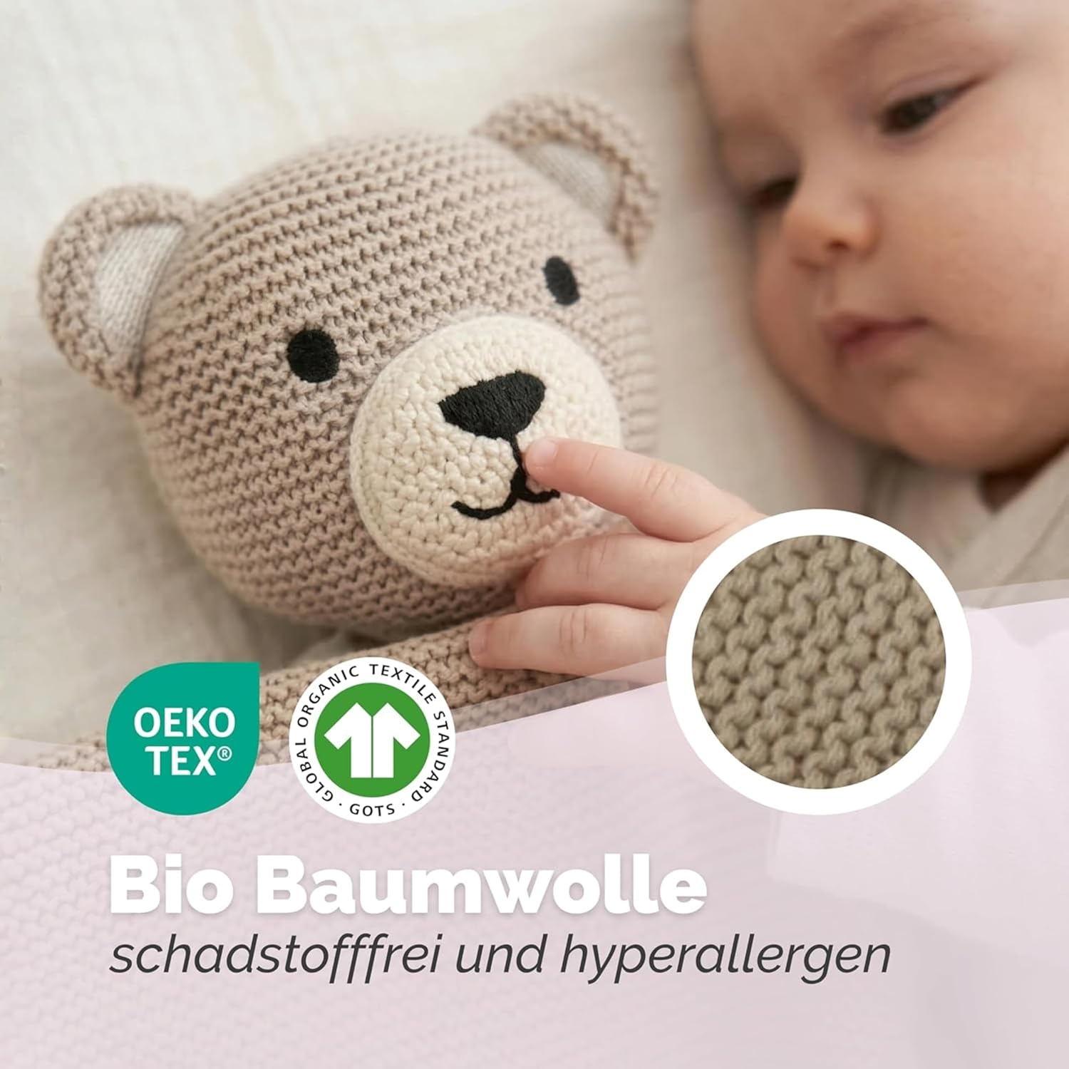 Livella Cuddly Toy Bear with Socks - Cuddly Toy Made from 100% Organic – Bild 3