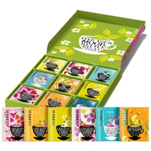 Cupper Organic Tea Gift Set, 9 Varieties, 45 Tea Bags, Gift Idea