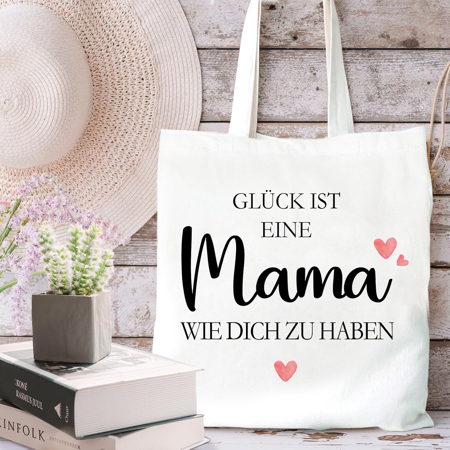 BOYATONG Geschenke für Mama/Oma, Baumwolltasche Mama/Oma Geschenk Geburtstagsgeschenk Weihnachten Geschenk, Eine Stofftasche für Mama/Oma, um Mama/Oma Liebe zu Zeigen – Bild 3