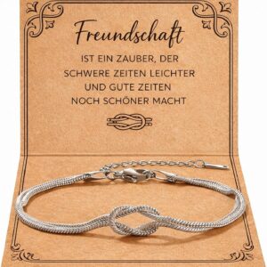 Best Friend Gifts, Gift Best Friend Birthday, Friendship Bracelet with Card, Gifts for Best Friend. Ideal Gift Idea for Christmas, Birthday or Graduation, 2-Piece Set
