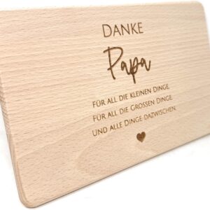 Gift Idea, Wooden Breakfast Board with High-Quality Engraving (Papa)