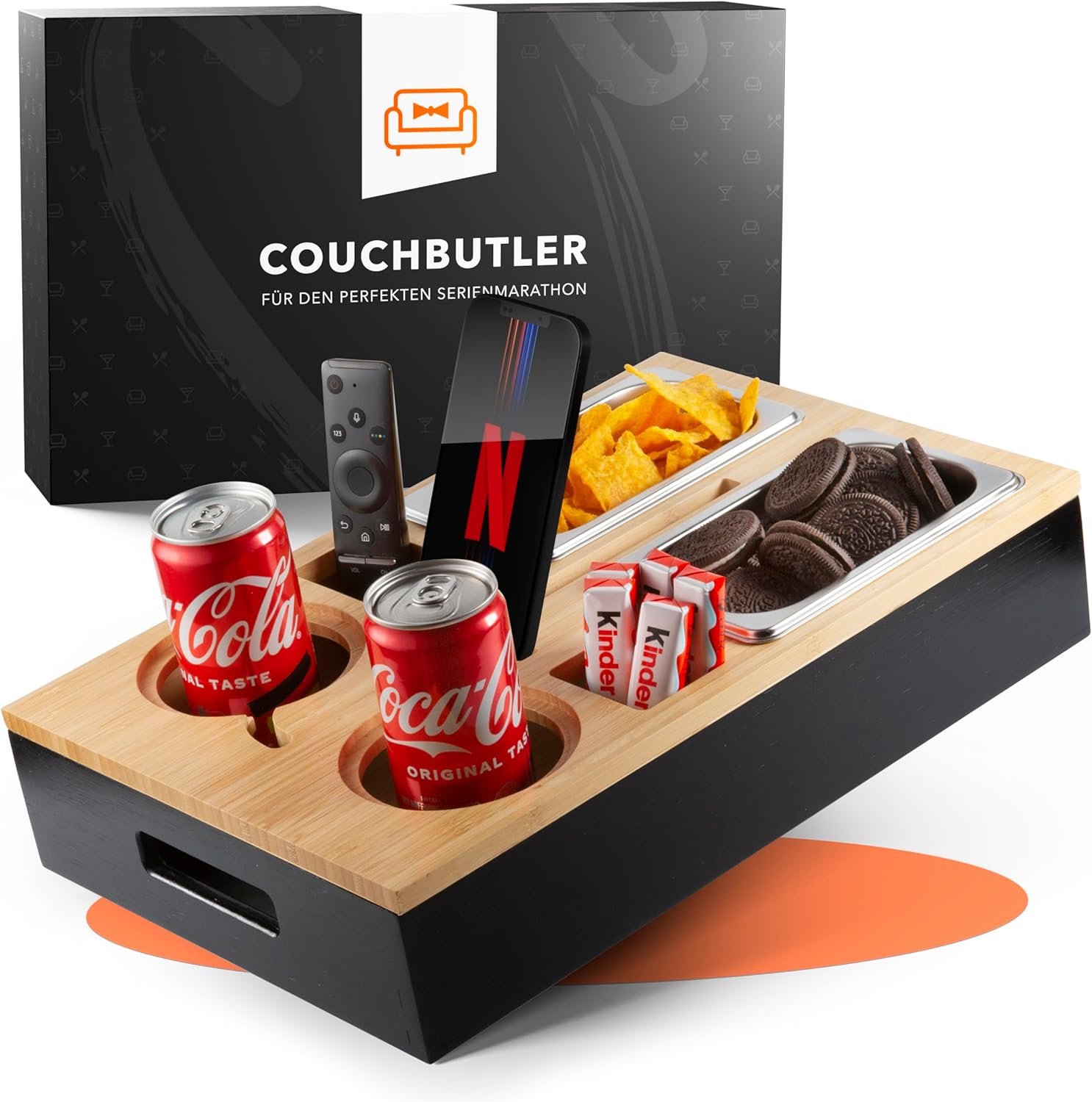 Bamboo Coffee Bar Snack Box - Couch Bar Personalised with Gift Box