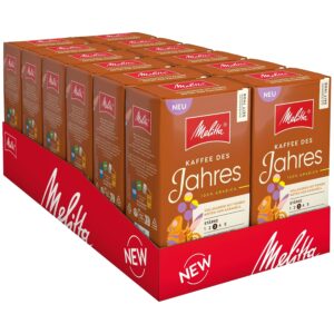 Melitta Coffee of the Year Filter Coffee 12 x 500 g, Ground, Powder for Filter Coffee Machines, 100% Arabica, Medium Roast, Roasted in Germany
