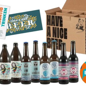 Alcohol-free craft beer package – 10 award-winning non-alcoholic beers, beer alcohol-free – beer gifts for men, birthday gift men, beer gift, craft beer gift package