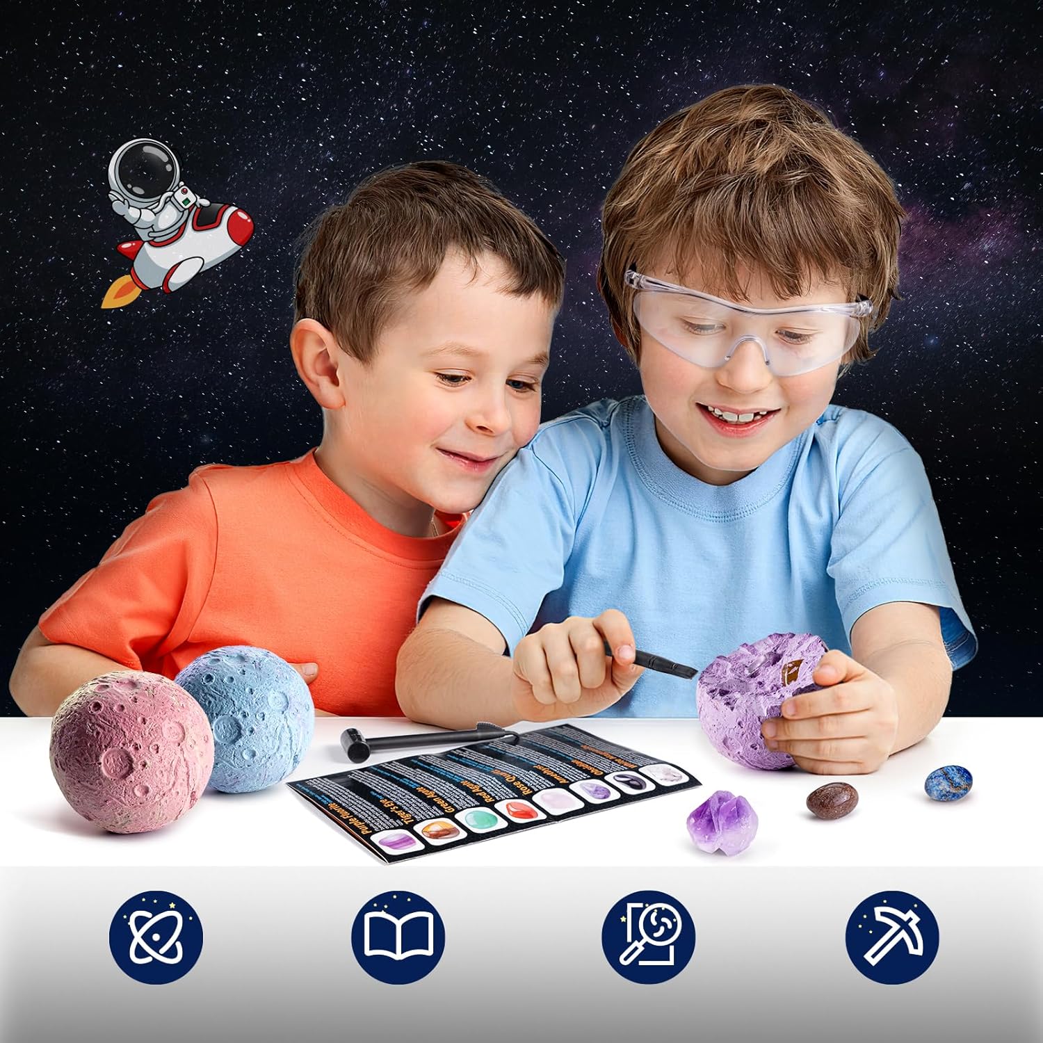 GobiDex Kids Natural Gemstones and Crystals Excavation Kit – Bild 5