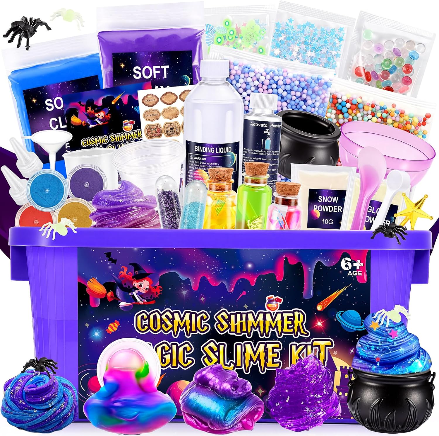 iKidiki Slime Children, Gift Girls 6 7 8 9 10 11 12 Years Slime Make Yourself Set Boy 6-12 Years Gift Ideas Slime Set Toy from 6-12 Years Boys Birthday Gift for Girls