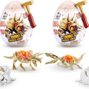ROBO ALIVE Mini Dino Fossil Find (2 Pack, Mosasaur & Triceratops) (Pack of 2)