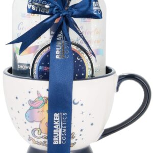 BRUBAKER Cosmetics Unicorn Beauty Care Set with Vanilla Lavender Fragrance - Colourful Rainbow Bath and Shower Set