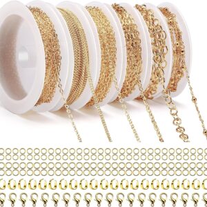 Draupnir 14 m 6 Rolls Gold Link Chain Jewellery Chains for Crafts