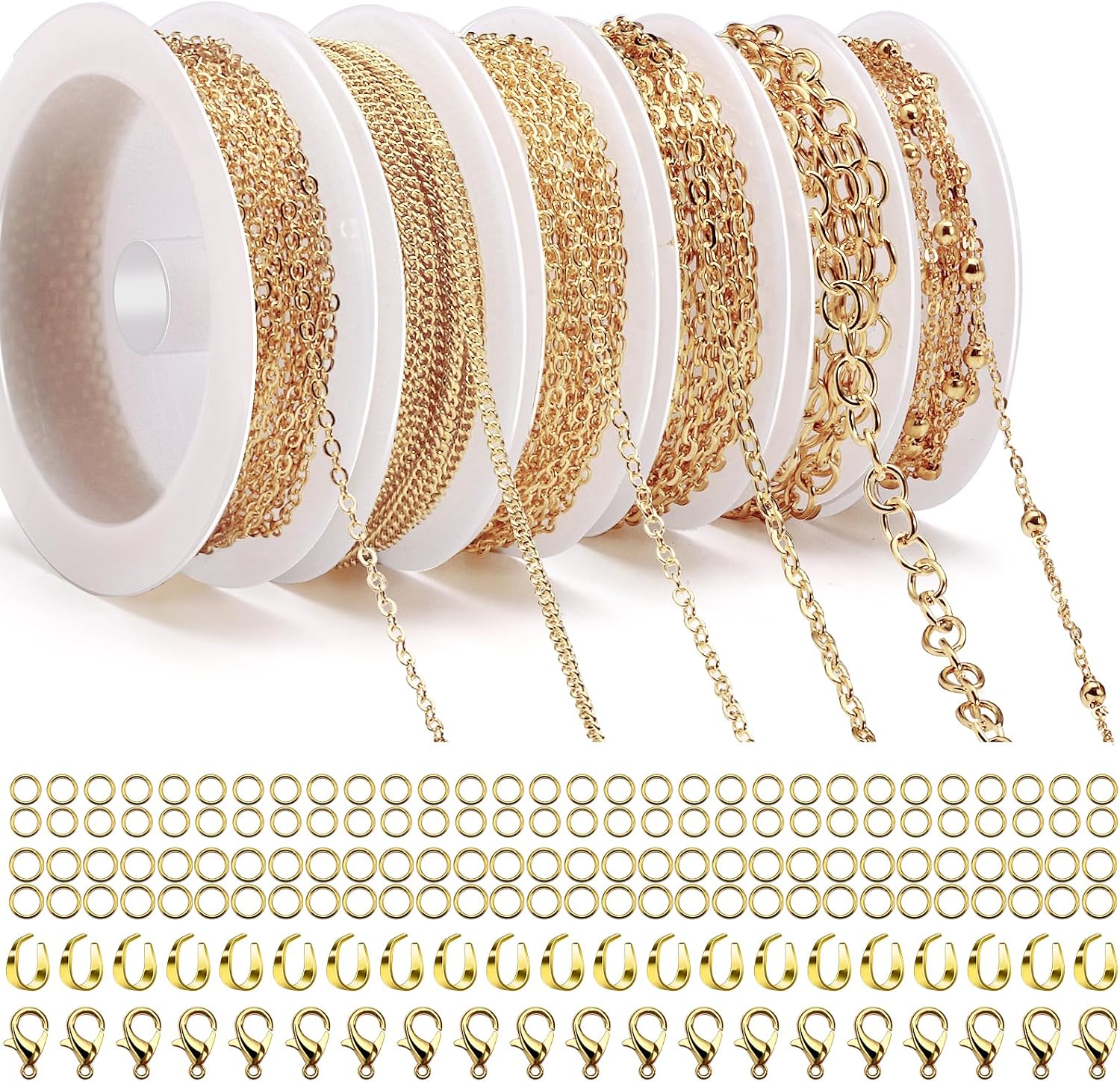 Draupnir 14 m 6 Rolls Gold Link Chain Jewellery Chains for Crafts
