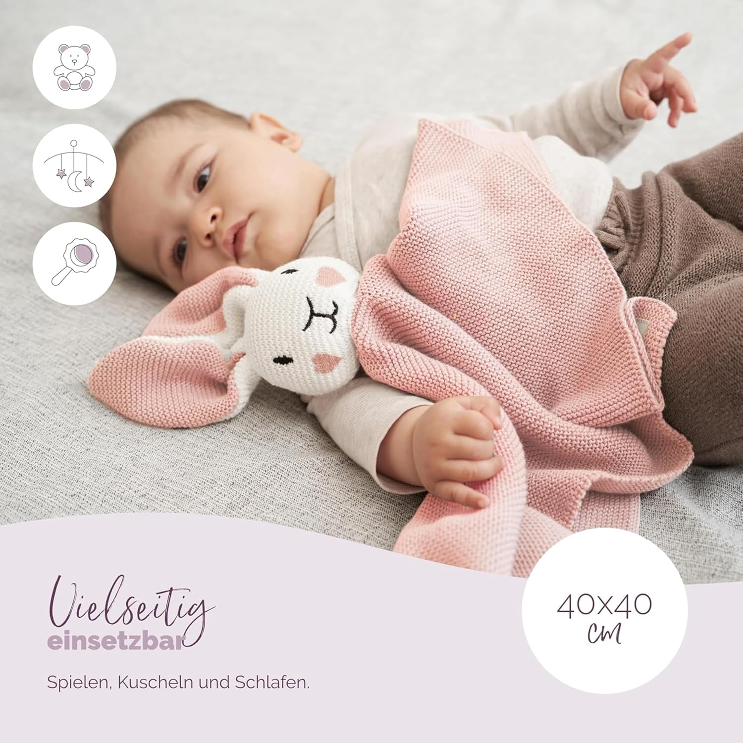Livella Cuddly Blanket Rabbit with Socks - Cuddly Toy Made from 100% – Bild 4