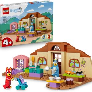 LEGO Bluey School with Rusty and Bluey – Educational Toy with Kitchen, Cafe, 2 Mini Figures & Play Food Accessories – Montessori Set – Birthday Gift for Girls and Boys from 4 Years – 11221