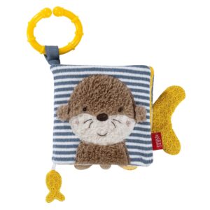 Fehn Otter Fabric Book – Feeling Book with Animal Motifs: 8 Pages with Exciting Colours and Functions for Feeling, Grasping and Wondering – A Perfect Companion for Home and on the Go