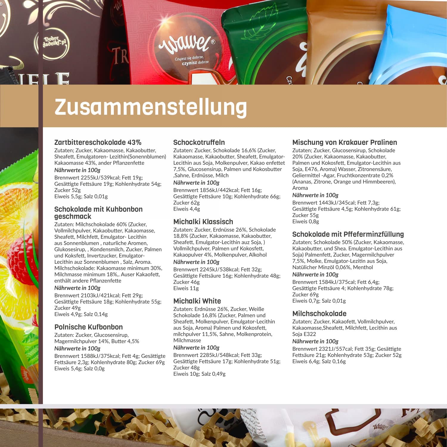 Wawel Retro Chocolate Sweets from Poland - Polish Specialities - Gift Box from Around the World - Thank You Chocolate - Woman - Mother – Bild 7