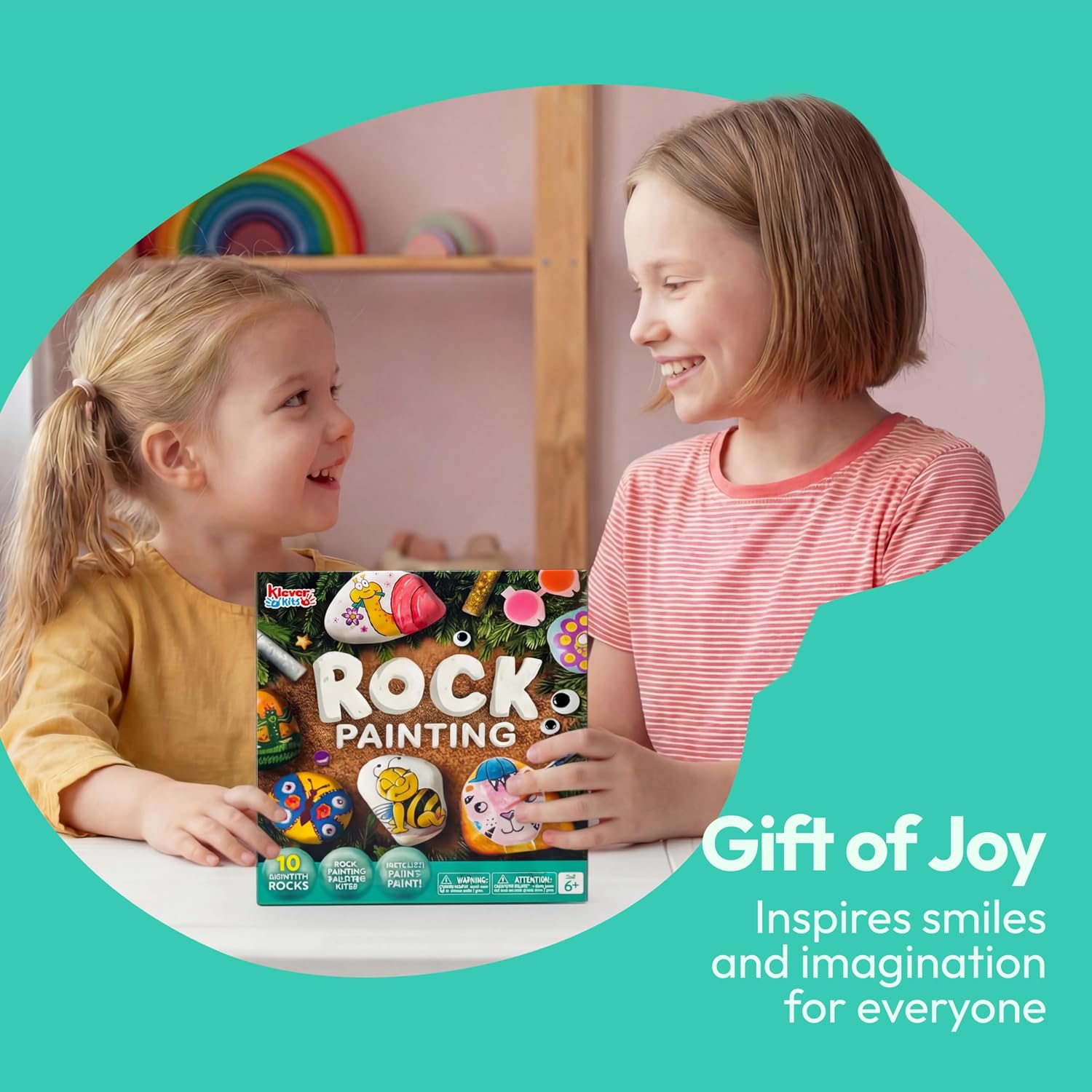 Joyin Stones Painting Set Craft Set for Children 6 7 8 9 10 11 12 Years, Creative Stone Painting Craft Gift Girls from 6-12 Years Halloween Gift – Bild 6