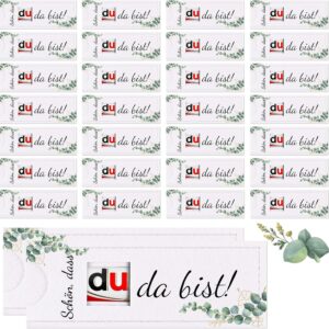 DIKARIYA 30er Schön Dass Du Da Bist Chocolate Gift Felt Cover for Guests