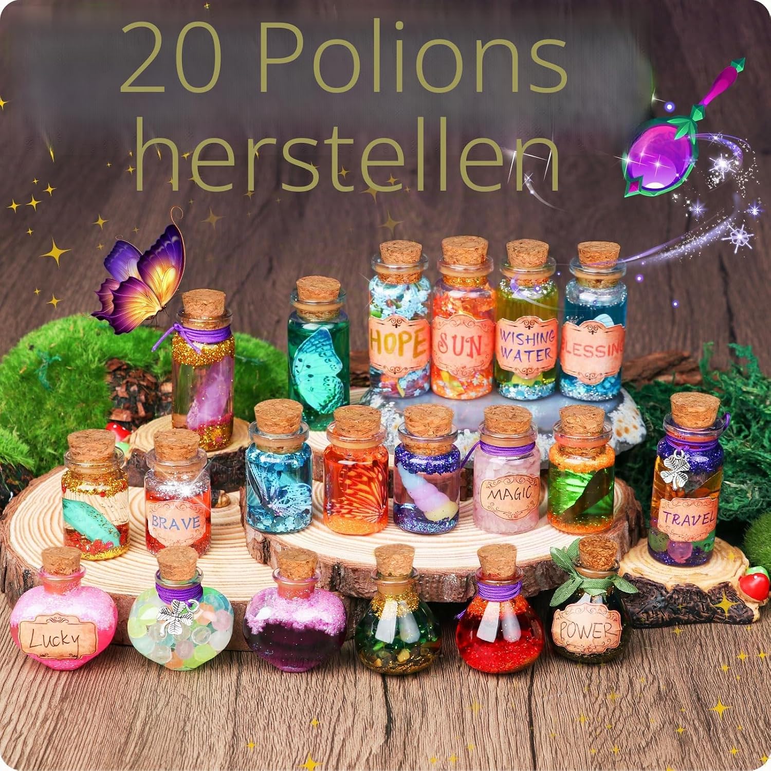 Mostof DIY Creative Gift for Children - Retro Fairy Crystal Magic Potion Kits Craft Toy for Boys & Girls Age 6 7 8 9 10 – Bild 4