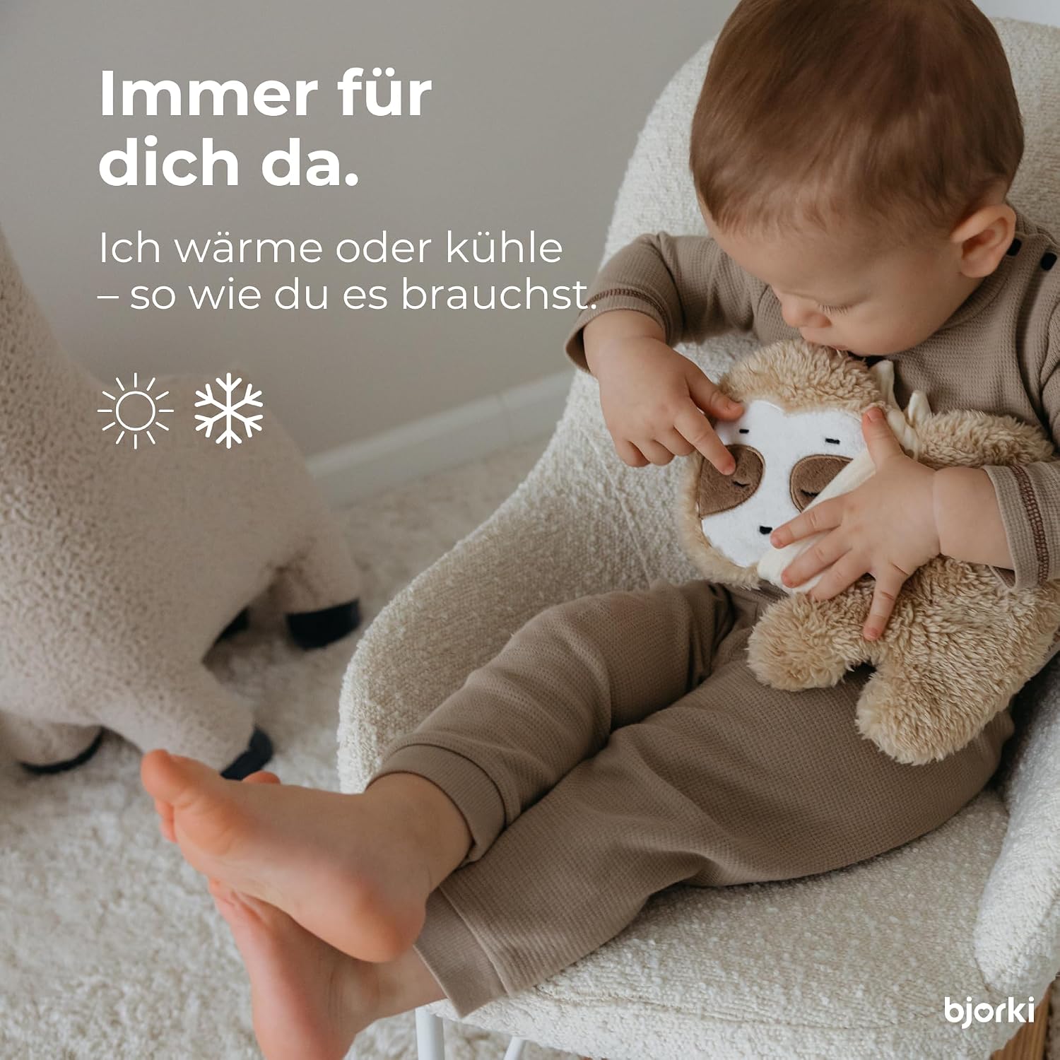 Bjorki Heat Cushion Baby & Children with Linseed for Microwave - Sloth – Bild 4