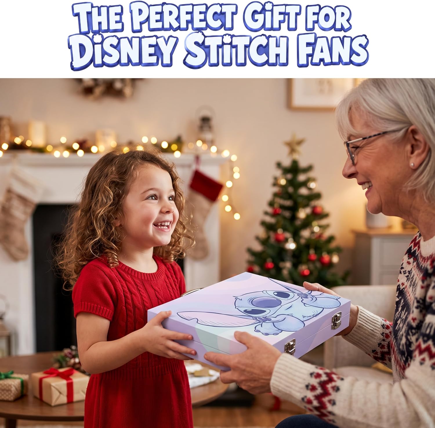 Disney Stitch 52 Piece Deluxe Colouring and Craft Set for Kids | Portable Deluxe Painting Case with Felt Tip Pens, Wax Crayons, Crayons & More | Creative Drawing and Painting Set – Bild 8