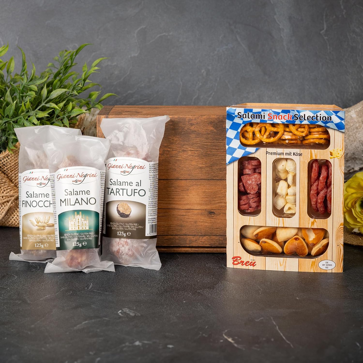WURSTBARON® Gift Basket "Kleine Genussfreude" - Sausage & Salami Gift Set - Specialities Tasting Box - Small Gift Basket, Lunch Gift for Men & Women - Birthday, Christmas – Bild 3
