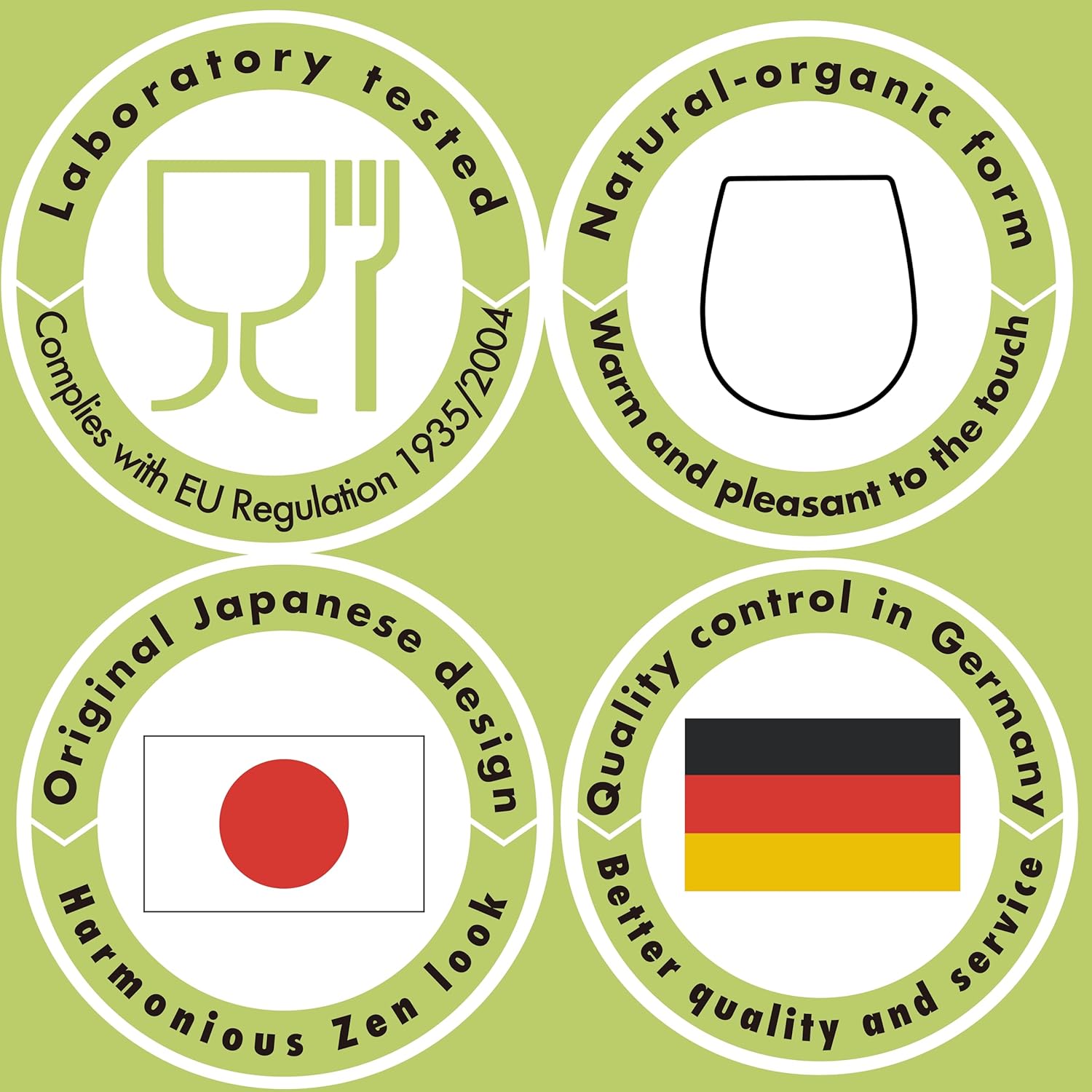 Goodwei Ceramic Tea Mug Set (4 Pieces) - Japanese Tea Cups Set, Roundish Shape, Hand Flattering & Modern - Tea Cups for Tea, Matcha Latte, Juices and More, 200ml (Camellia White) – Bild 3