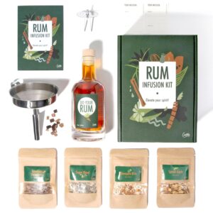 DIY Rum Infusion Set by Craftly | Gift Set | Great Gift for Him, Her, Partner, Anniversary, Birthday | For Men and Women l Spices & Bottles