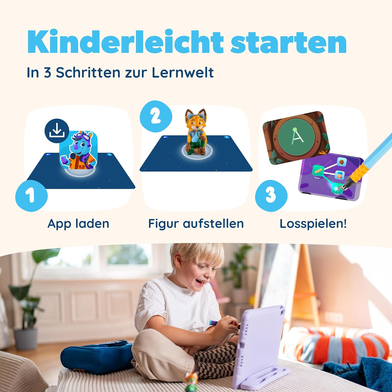 Edurino Bundle - 5 Educational Games Children from 4 Years - with App, Pen – Bild 5