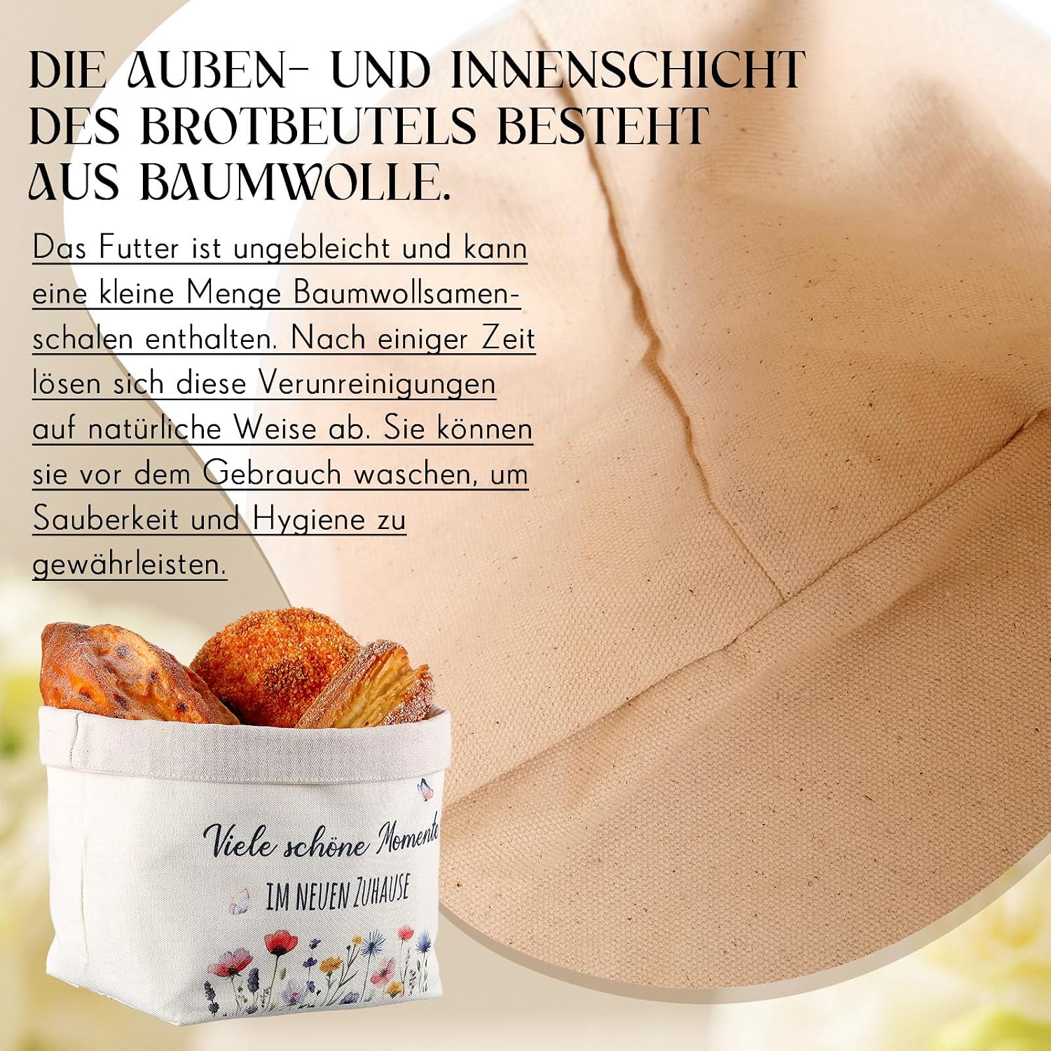 Xuniea Bread Basket Many Beautiful Moments in the New Home Housewarming – Bild 3
