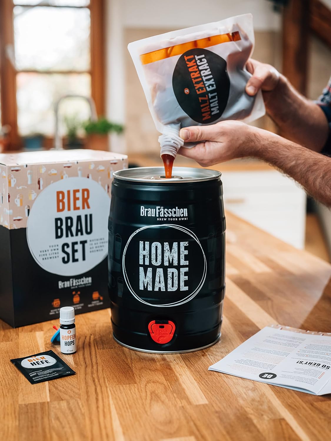 Father's Day Gift Beer Brewing Kit for Home Brewing | Wheat Beer in 5L Barrel | Brewed In 7 Days | Great Gift from Munich, Bavaria – Bild 5
