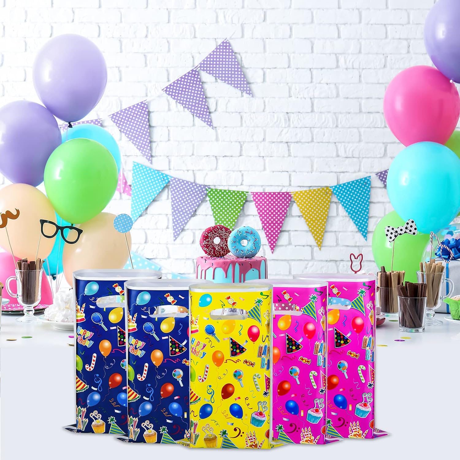 ASTARON Birthday Bags for Kids Parties, Pack of 30 Birthday Party Gift Bags, Girls and Boys, Birthday Party Accessories, Birthday Gift Bags, Plastic Bags for Birthday Parties – Bild 5