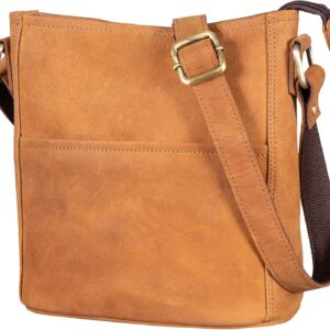 LEABAGS Women’s Leather Handbag, Premium Genuine Leather Shoulder Bag, Women’s Bag, Carry Bag for Work, University, School, Leisure