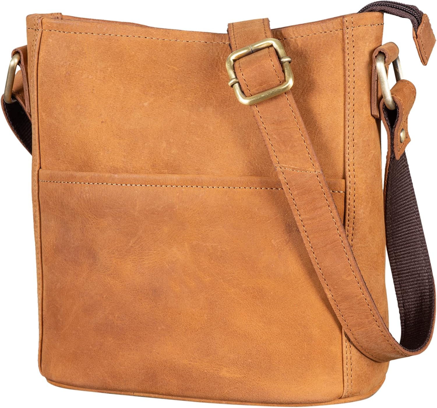 LEABAGS Women's Leather Handbag, Premium Genuine Leather Shoulder Bag, Women's Bag, Carry Bag for Work, University, School, Leisure