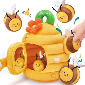 JoyCat Baby Toy 6 Months, Baby Beehive with 5 Bees